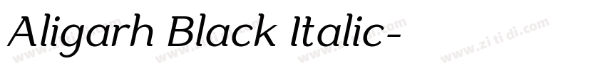 Aligarh Black Italic字体转换